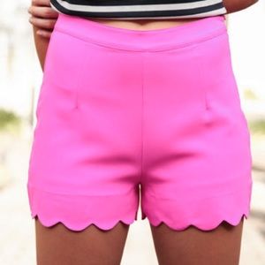 Pink scalloped shorts
